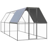 vidaXL udendørs hønsegård 2x6x2 m galvaniseret stål
