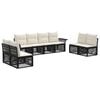 vidaXL Havesofa S&aelig;t 8 stk. Sort polyrattan