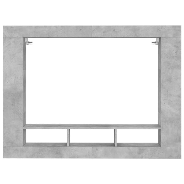 vidaXL tv-m&oslash;bel 152x22x113 cm konstrueret tr&aelig; betongr&aring;