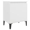 vidaXL sengebord med metalben 40x30x50 cm hvid