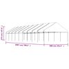 vidaXL pavillon med tag 20,07x5,88x3,75 m polyethylen hvid