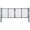 vidaXL havel&aring;ge i net galvaniseret st&aring;l 300x75 cm gr&aring;
