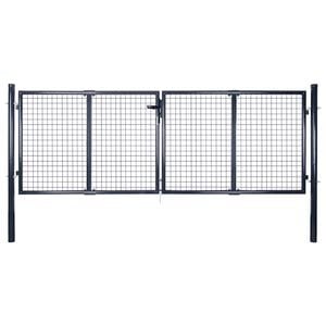 vidaXL havel&aring;ge i net galvaniseret st&aring;l 300x75 cm gr&aring;