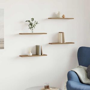 vidaXL v&aelig;ghylder 4 stk. 40x10x1,5 cm konstrueret tr&aelig; kunsteg