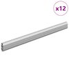 vidaXL Skab Stang 12 stk. S&oslash;lv 316 x 15 x 29 mm Aluminiumlegering