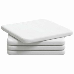 vidaXL S&aelig;depuder 4 pcs Hvid 40 x 40 x 3 cm Stof