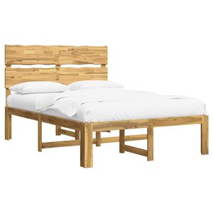 vidaXL Dobbelt Sengestel med Hovedg&aelig;rde ROSTOCK Hvid 135 x 190 cm
