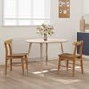 vidaXL Spisestuestol 2 pcs Naturfarvet Massivt træ