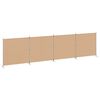 vidaXL 4-panel rumdeler Beige 698 x 180 cm Stof