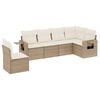 vidaXL sofas&aelig;t til haven 6 dele med hynder polyrattan beige