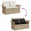 vidaXL Havesofa S&aelig;t med opbevaring 8 pcs Beige og creme polyrattan