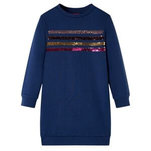 Sweatshirtkjole til b&oslash;rn str. 92 marinebl&aring;
