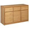 vidaXL sk&aelig;nk SAUDA 114x43x75,5 cm massivt fyrretr&aelig; egetr&aelig;sfarvet