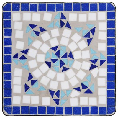 vidaXL mosaikbord keramik blå og hvid