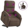 vidaXL massagestol med l&oslash;ftefunktion mikrofiberstof brun