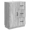 vidaXL Sideboard Gr&aring; sonoma-eg 66 x 34,5 x 87 cm Konstrueret tr&aelig;