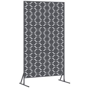 vidaXL Privatlivssk&aelig;rm 100 x 50 x 180 cm St&aring;l Antracit