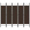 vidaXL 5-panels rumdeler 200x180 cm brun