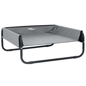 vidaXL Hundeseng Lysegr&aring; 70 x 70 x 28,5 cm St&aring;l