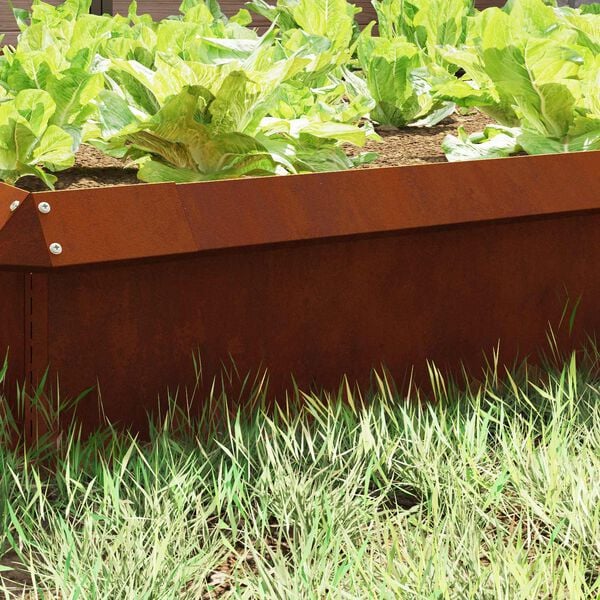 vidaXL Sneglehegn Rusten 50 x 3,5 x 25 cm Cortenst&aring;l