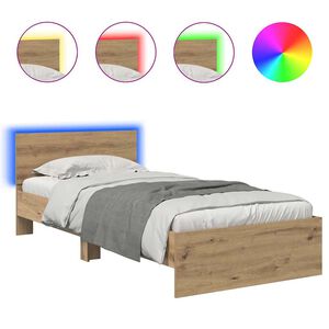 vidaXL Sengestel Artisan Egetr&aelig; 100 x 200 cm Konstrueret tr&aelig;
