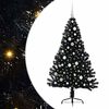 vidaXL Kunstig Forbelyst Juletr&aelig; med 150 LED'er Sort 150 cm PVC