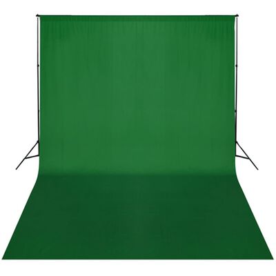 vidaXL stativsystem til fotobaggrund 300 x 300 cm grøn