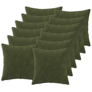 vidaXL Pudebetr&aelig;k 12 stk. HEERLEN Gr&oslash;n 40 x 40 cm Mikrofiber Fleece