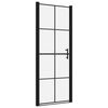 vidaXL brused&oslash;r 81x195 cm h&aelig;rdet glas sort