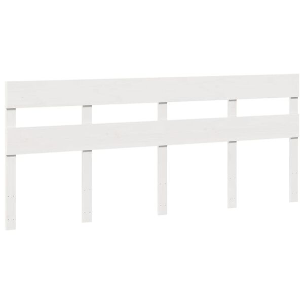 vidaXL sengeramme uden madras 200x200 cm massivt fyrretr&aelig; hvid
