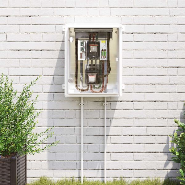 vidaXL Kontrolskab Gr&aring; 47 x 24 x 50 cm ABS Plastik