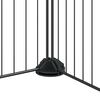 vidaXL 52-panels kæledyrsindhegning med låge 35x35 cm stål sort