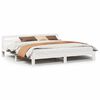 vidaXL sengeramme uden madras 200x200 cm massivt fyrretr&aelig; hvid