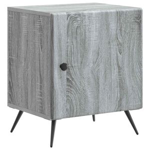 vidaXL Natskab Gr&aring; sonoma-eg 43 x 34,5 x 50 cm Konstrueret tr&aelig;