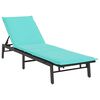 vidaXL liggestol med hynde polyrattan sort