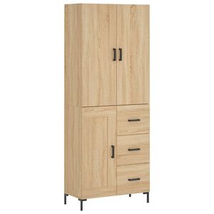 vidaXL h&oslash;jskab 69,5x34x180 cm konstrueret tr&aelig; sonoma-eg