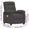 vidaXL eldrevet massagestol mikrofiberstof mørkegrå