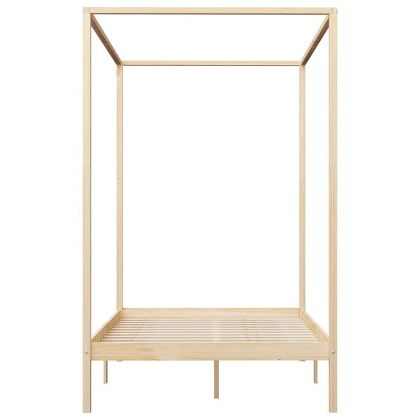 vidaXL sengestel til himmelseng med 2 skuffer 140x200 cm fyrretr&aelig;