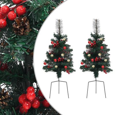 vidaXL kunstige juletræer 2 stk. 76 cm PVC