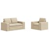 vidaXL Sofa S&aelig;t 2 stk. Creme Stof
