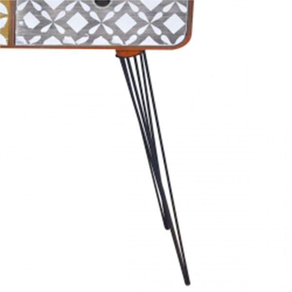 vidaXL konsolbord med 3 skuffer brun