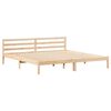 vidaXL Sengestel Brun 215,5 x 185,5 x 69,5 cm Massivt fyrretr&aelig;