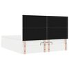 vidaXL osmannisk sengeramme med madrasser 200x200 cm kunstlæder hvid
