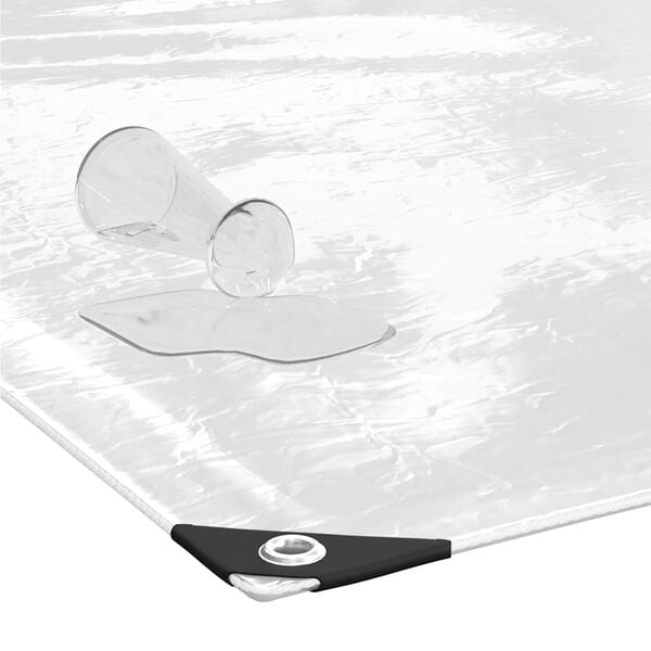 vidaXL klar presenning med &oslash;jer 4x5 m PVC