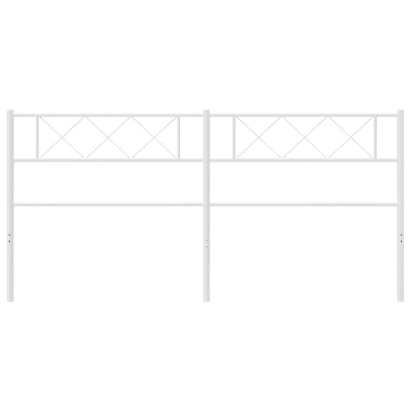 vidaXL udskiftningsgavl 193 cm metal hvid