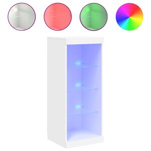 vidaXL sk&aelig;nk med LED-lys 41x37x100 cm hvid