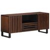 vidaXL tv-bord 100x34x46 cm massivt mangotr&aelig; brun