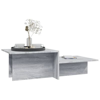 vidaXL sofabord 111,5x50x33 cm konstrueret træ grå sonoma-eg
