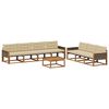 vidaXL Udend&oslash;rs sofagruppe med pude 8 pcs Naturlig og Beige