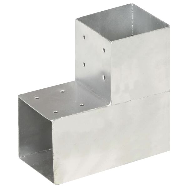 vidaXL stolpebeslag L-form 101x101 mm galvaniseret metal